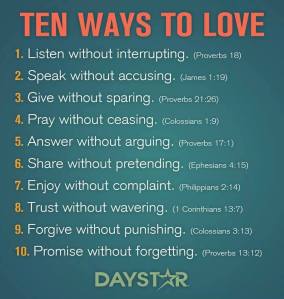 10 ways to love